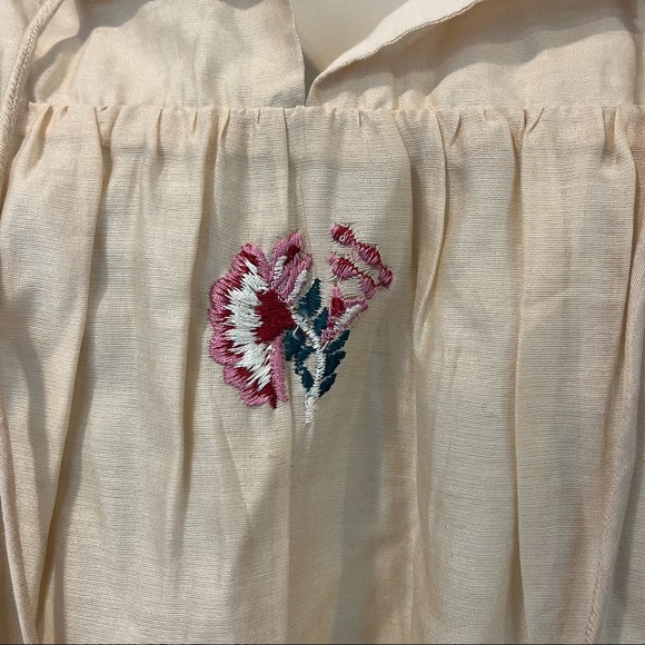 NWT Tularosa Women's XS Cream Blythe Mini Dress Cream Pink Embroidered - Picture 7 of 16